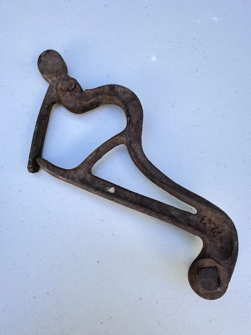 Vintage Cast Iron Ladder Safety Rung Lock for Wooden Extension Ladder